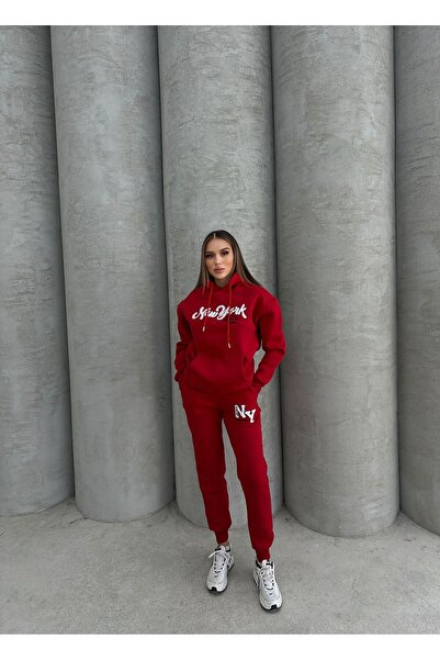 ANATOLIATEKSTILE Women's tracksuit "New York" - Hooded and sweatpants