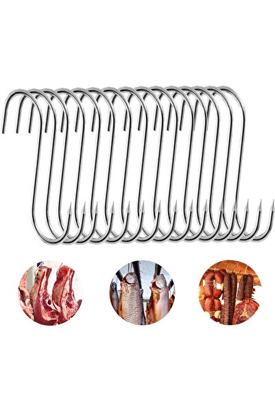 EBA Set 30 carlige pentru macelarie sau afumatoare carne eBA®, Tip S, 15 cm, ...
