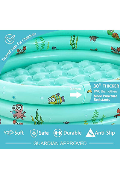 OEM Round inflatable pool for children, 100x35 cm green