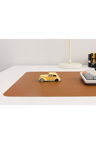 OEM Mouse pad 61x43 cm brown artificial leather, waterproof, soft