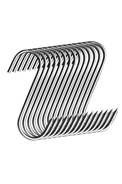 EBA Set 20 carlige din inox pentru macelarie sau afumatoare carne, eBA®, pentru suspendat carnea, pentr