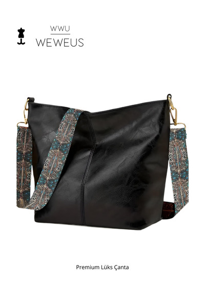 Weweus Premium πολυτελής γυναικεία τσάντα ώμου με μαύρο λουράκι