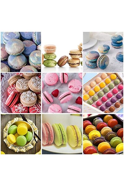 EBA Tava copt Macarons eBA®, 48 de forme rotunde, folie silicon rezistenta la...