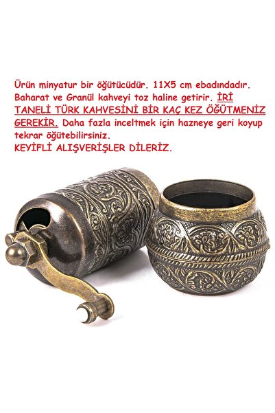 GRANDSTORE Copper Coffee (Granulated Coffee) and Spice Grinder Mill