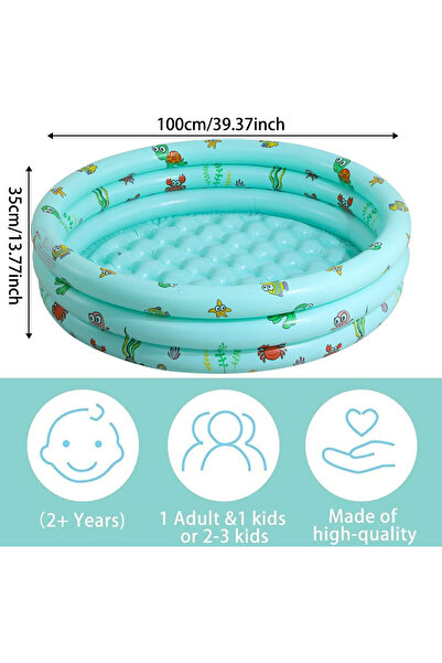 OEM Round inflatable pool for children, 100x35 cm green