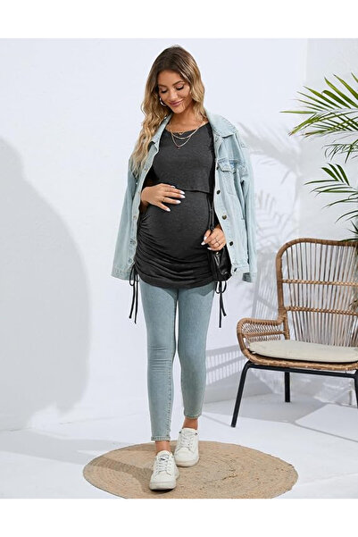 OEM Adjustable Maternity Nursing Dress for Breastfeeding 2XL