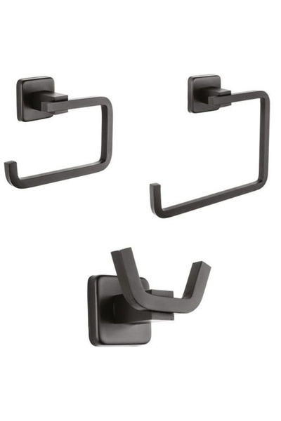 MK YAPI Σετ 3 τεμαχίων Yale Series, μεταλλικό μαύρο