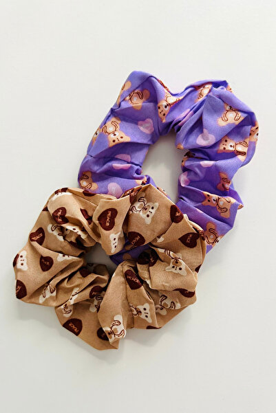 Tupek Store Set de 2 cataramă pentru brioșă din material textil cu model ursuleț