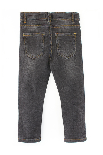 DobaKids Unisex Baby Denim Pants with Vintage Detail Black Unisex Baby Jeans