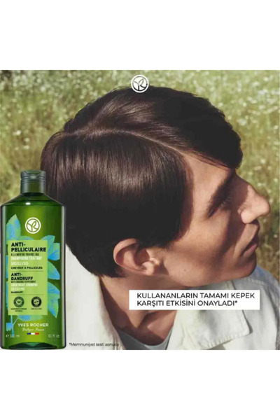 Yves Rocher Purifying Shampoo Against Dandruff 300 ml Fresh Mint Pomegranate Extract Does Not Contain Sls Sles Vegan Care