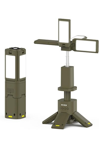 YUELİ Telescopic Rechargeable Camping Lamp 14000mAh, Magnetic LED, 6000 lm, Waterproof