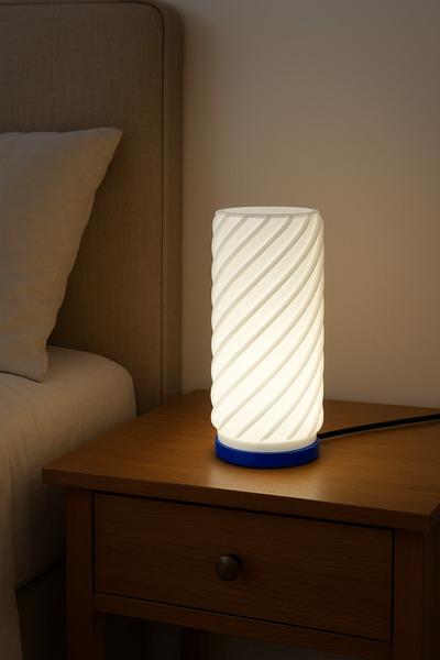 Generic Spiral Tasarımlı LED Masa Lambası –Priz Bağlantılı, Gece Lambası, Dekoratif Ortam Aydınlatma