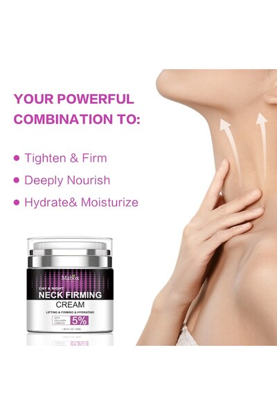 MABOX Neck Firming Day & Night Cream for Neck and Décolleté, Collagen Complex 5%, Retinol, Hyaluro