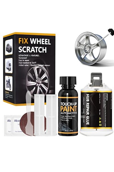 Topfit Kit de reparare jante din aliaj, WEILAOK, corector de zgârieturi și lo...