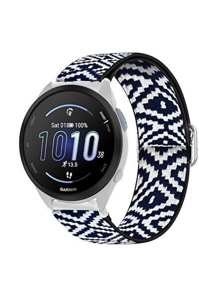 Blueshaweu Curea elastică reglabilă pentru GARMIN Forerunner 165, material moale, pentru încheieturi 125-220 mm, albastră