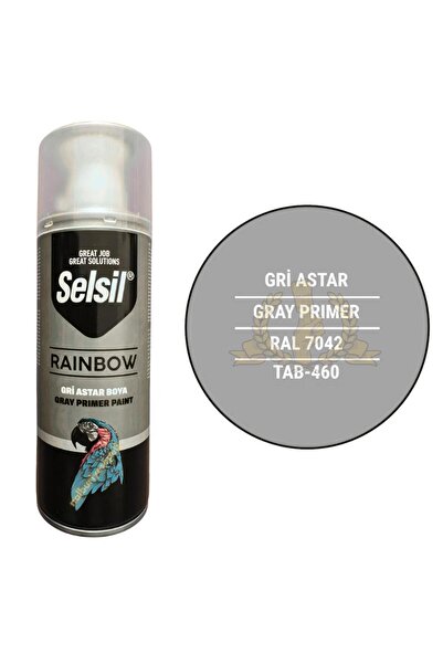 Selsil Rainbow Akrilik Sprey ASTAR GRİ 400 ml. - RAL7042