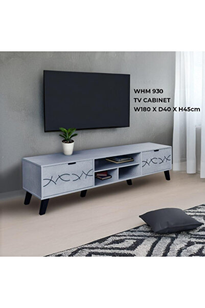 NZONE STORE Elegant wooden TV stand with a touch of luxury: 180*45*40 cm