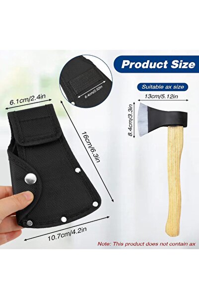 genernic Black Hatchet Sheath – Double Blade Protective Cover for 1-1/4 lb Hatchet (Outdoor/Hiking)