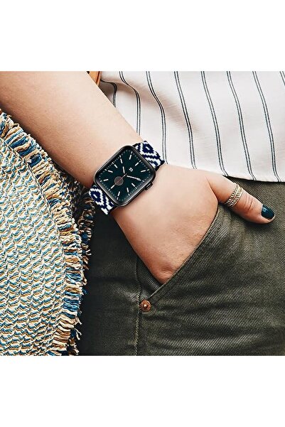 Blueshaweu Curea elastică reglabilă pentru GARMIN Forerunner 165, material moale, pentru încheieturi 125-220 mm, albastră