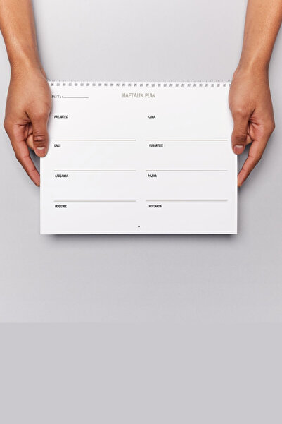 pcpapiruscraft Continuous Weekly Spiral Desktop Planner Large Size - Desk Planner