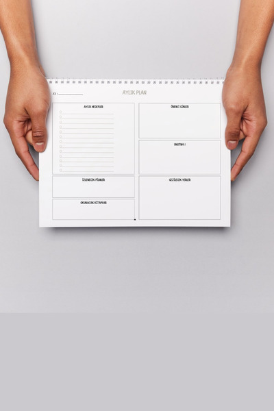 pcpapiruscraft Continuous Weekly Spiral Desktop Planner Large Size - Desk Planner