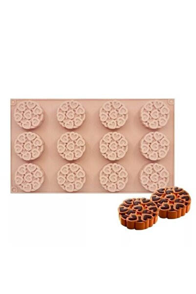 Dharst Silicone mold with 12 cavities - Heart decor