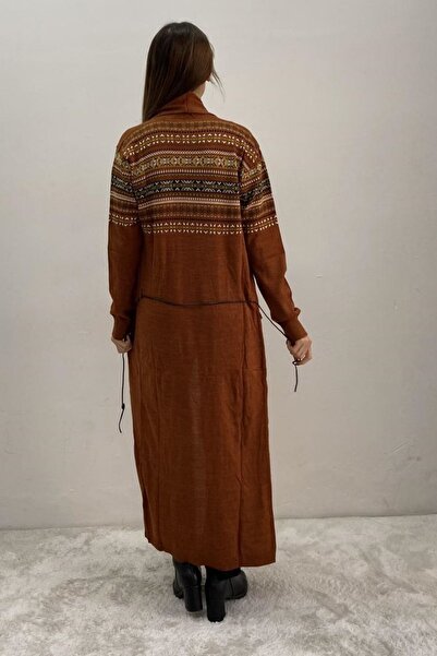 onno style women Kilim Pattern Long Jacket