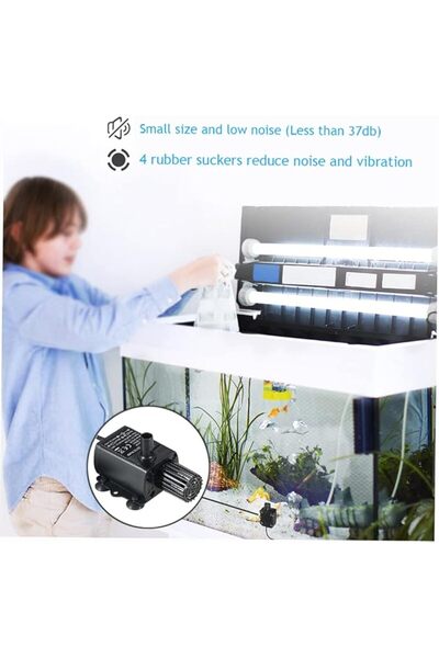 Morelian مضخة مياه USB DC فائقة الهدوء 5 فولت 4.8 واط 300 لتر/ساعة رفع 300 سم...