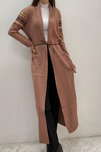 onno style women Kilim Pattern Long Jacket