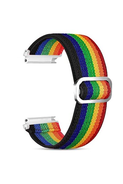 Blueshaweu Adjustable Elastic Textile Watch Strap 18/20/22 mm - Rainbow