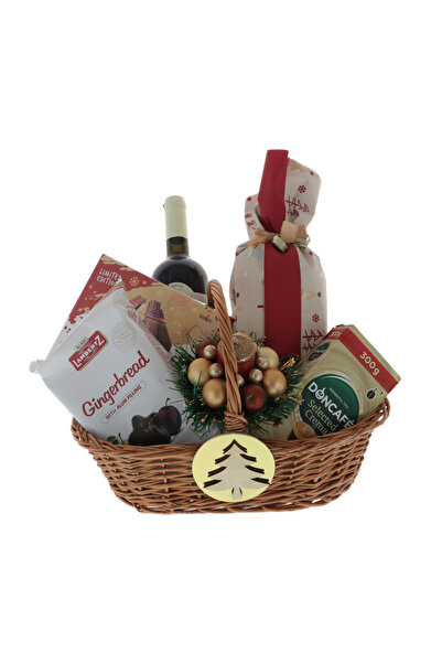 GiftExpress Cos cadou Craciun Burgundy