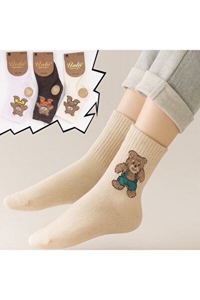 fezzstore Fezztore 90 5/8 Year Old Bear B College Socks Cotton 90%