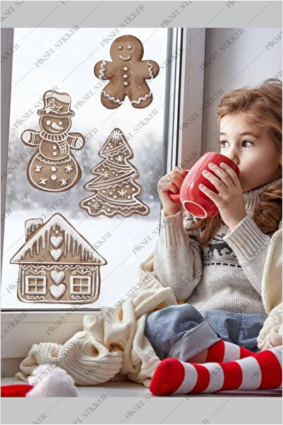 Piksel Grafik Снежна бисквитка Коледен стикер пакет Новогодишен комплект Стък...