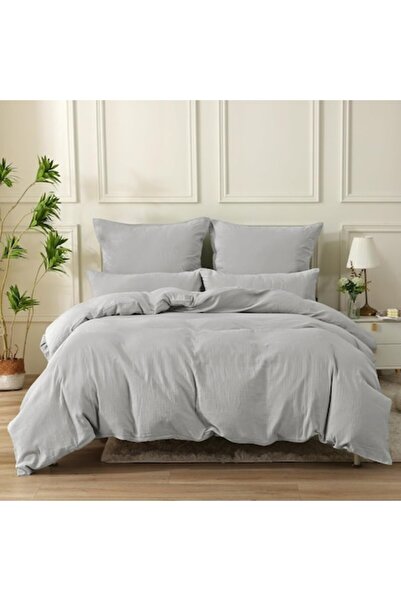 SOULFUL Bedding set for 2 people, 4-piece, cotton, 135 x 200 cm, 2 pillowcases 80 x 80 cm, Dark Gray
