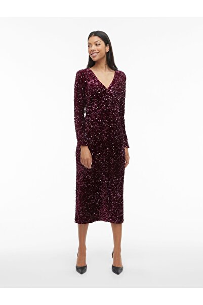 VILA Maxikleid VIFAITH Pailletten