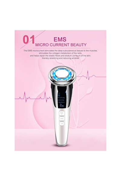 ALHENA D818 5-in-1 Professional Facial Rejuvenation Device (Lifting, Ions, Mesotherapy, EMS)