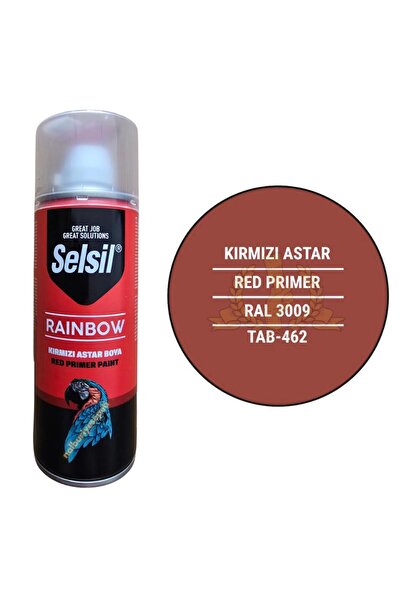 Selsil Rainbow Akrilik Sprey ASTAR KIRMIZI 400 ml. - RAL3009