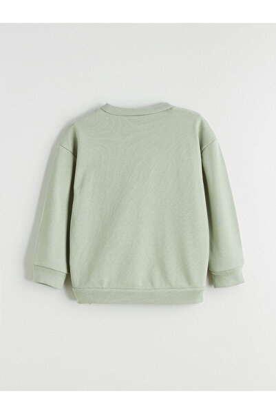 LC Waikiki Lcw kids green Printed boys' sweatshirt and sweatpants set