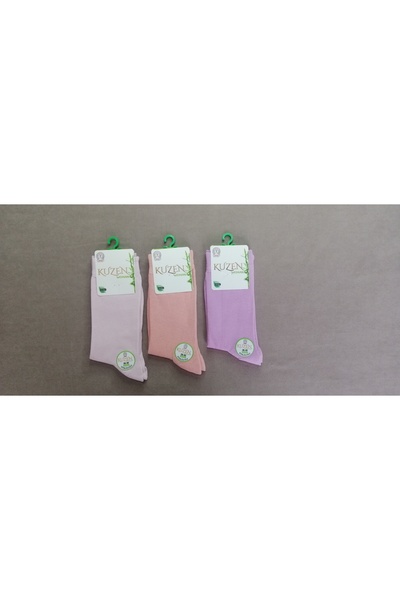 bglife جوارب نسائية من الخيزران خياطة مخفية 3 أزواج باللون الوردي السلمون الليلكي