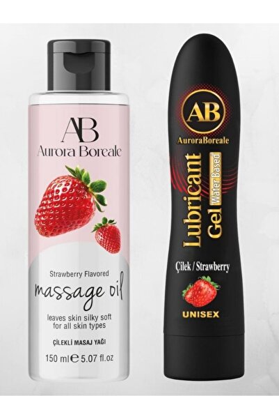 AŞKIN DEPOSU A B ÇİLEK AROMALI MASAJ YAĞI 150 ML & ÇİLEK AROMALI 125 ML YENİL...