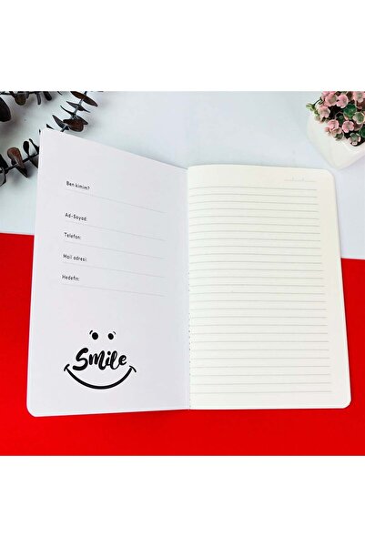 HEDİYEVİM 5 Dakka More Cow Design Tailor Stitched Notebook