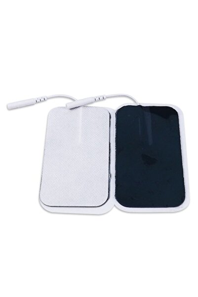 ALHENA Set electrozi adezivi din silicon, alb/negru, universali 5x5 cm, compatibili cu TENS/EMS