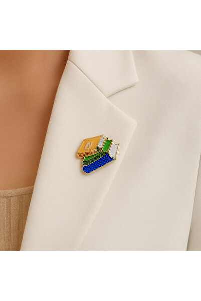 ESB PAZAR BROŞ Renkli Kitaplar Öğretmen Broş – Zarif ve Anlamlı Aksesuar