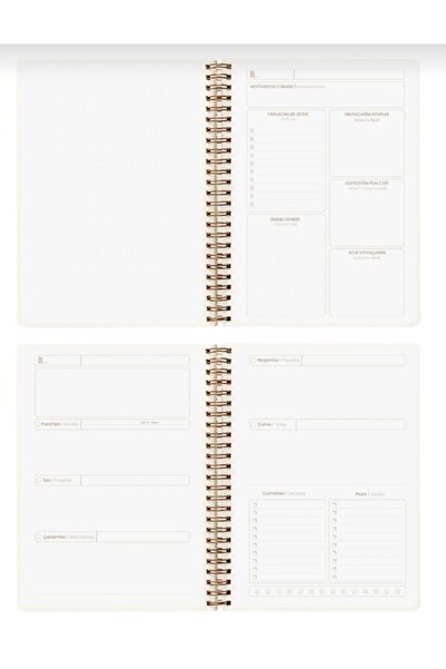 Copyder A5 Spiral Linen Timeless Planner Agenda Pink Color Infinity Planner Fountain Pen Compatible