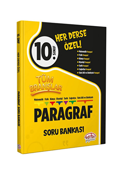 Editör Yayınevi 10. Sınıf Tüm Branşlar Paragraf Soru Bankası-Her Derse Özel-Y...