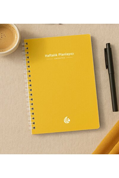 Copyder Unlimited Weekly Monthly Planner Agenda with Habit Tracker Spiral Bound A5 Notebook Pastel Orange