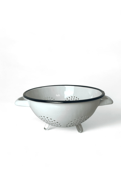 Emailul Medias Enameled colander with legs, 20cm