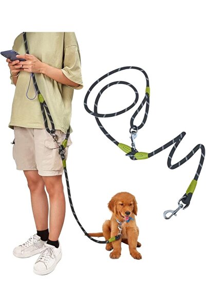 Pawstrip حبل خصر للكلاب بدون استخدام اليدين مصنوع من النايلون العاكس المتين، ...