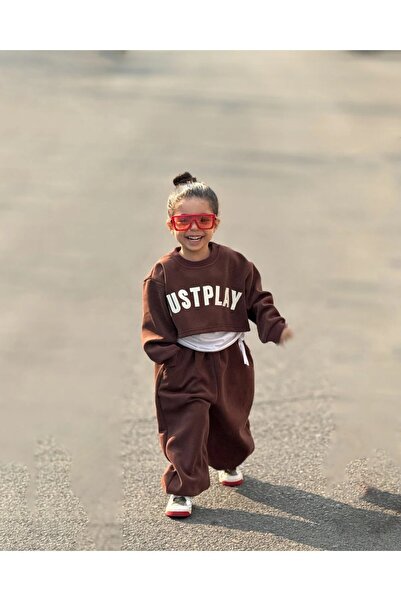 LUSHN طقم مكون من 3 قطع من سويت شيرت مطبوع كبير الحجم للأطفال من Justplay