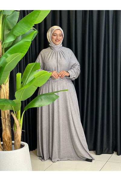 Butik büyük beden Seasonal Belted Flared Dress